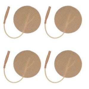 2" Round Tan Cloth TENS Reusable Electrodes